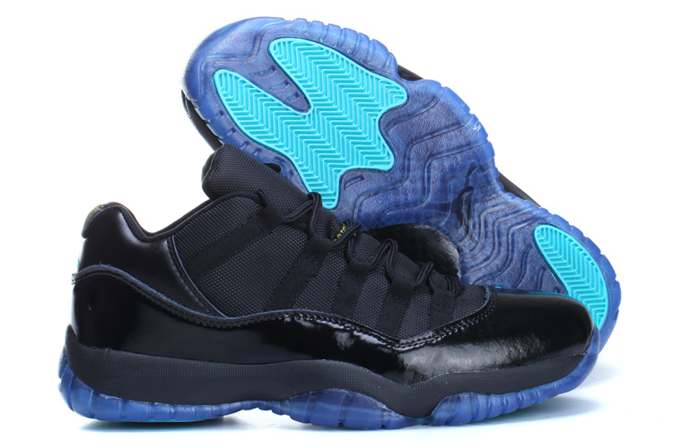 Air Jordan 11 Mens Shoes Black/Blue Online